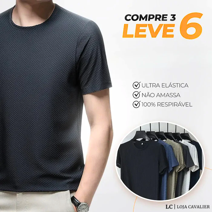 Camisas de Algodão Premium Respiráveis  - (COMPRE 3 LEVE 6)